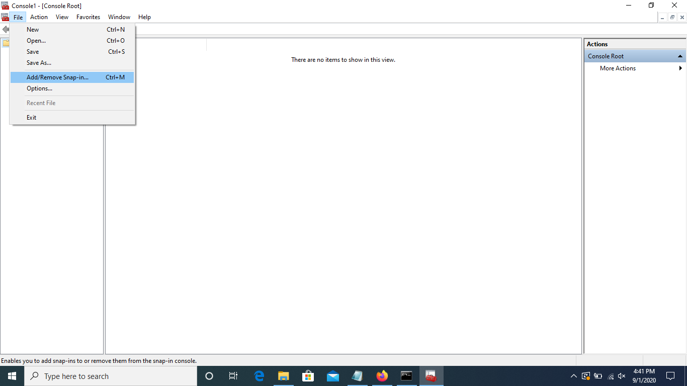Windows Console Root
