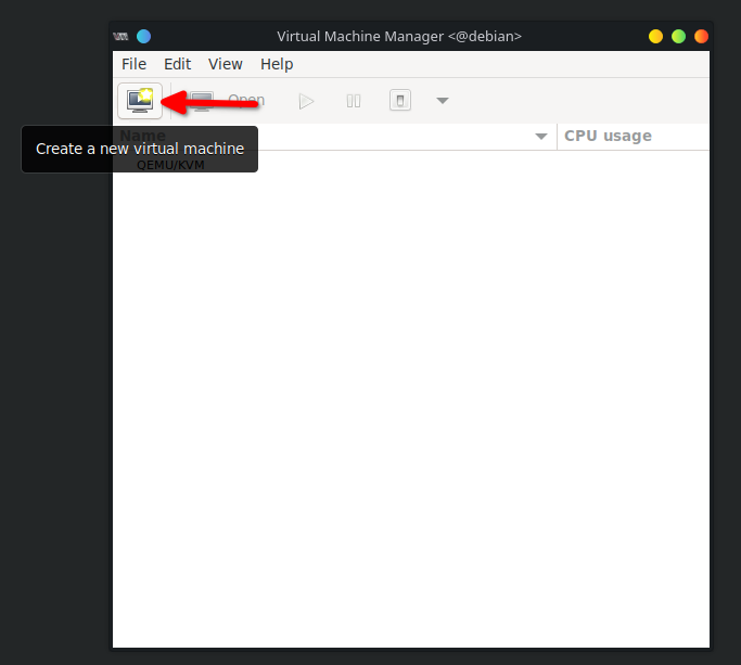 Select "Create a new virtual machine"