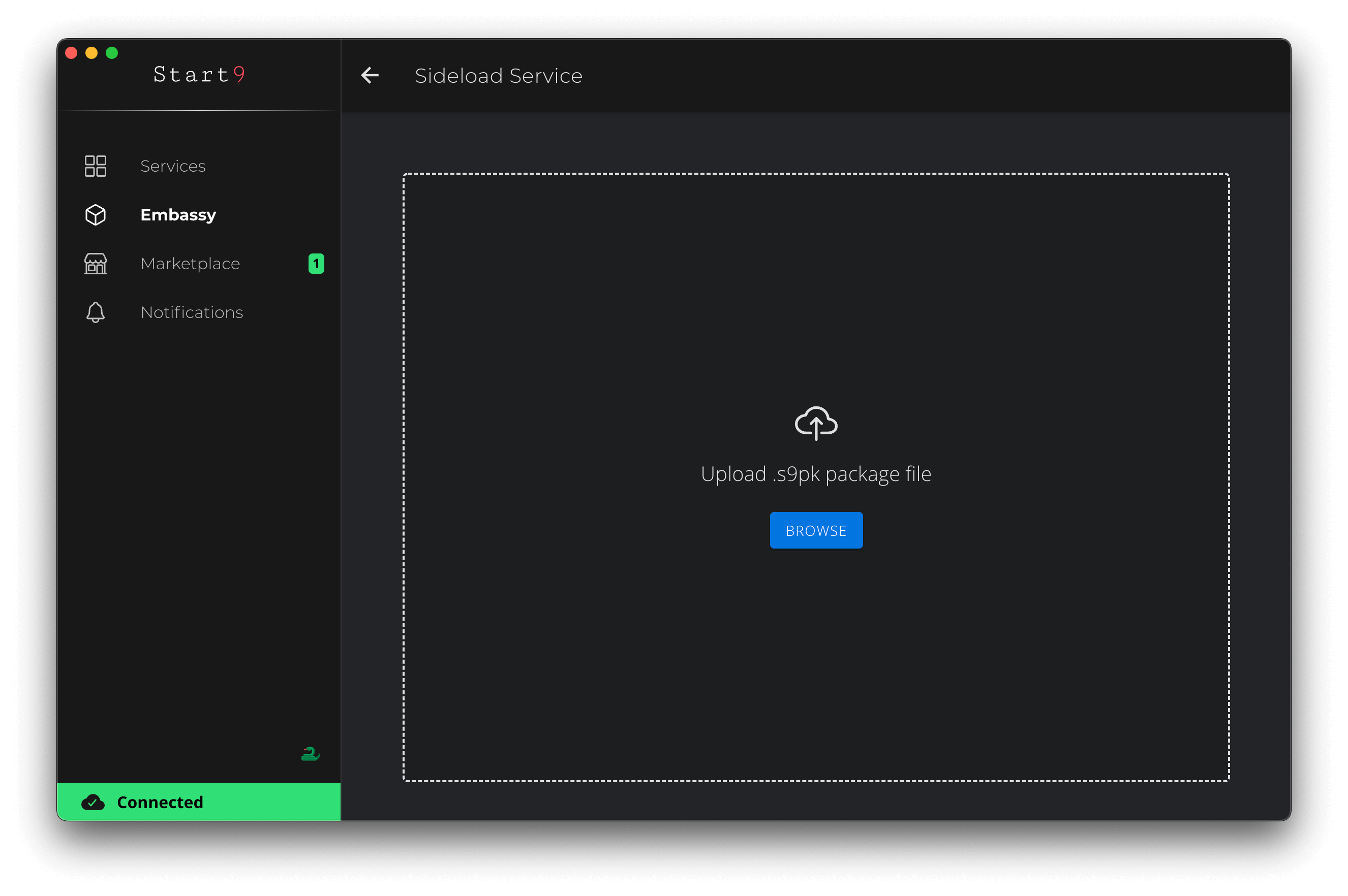 StartOS Sideload Service